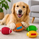 BakGelAl Sesli Kauçuk Köpek Oyuncağı Diş Kaşıma ve Diş Temizleme Çiğneme Topu - Görsel 4