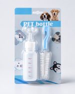 BakGelAl Yavru Kedi ve Köpek Besleme Biberonu Seti 50 ml | 2 Silikon Emzik + Temizleme Fırçası | - Görsel 4