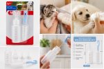 BakGelAl Yavru Kedi ve Köpek Besleme Biberonu Seti 50 ml | 2 Silikon Emzik + Temizleme Fırçası | - Görsel 7
