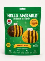BakGelAl Hello Adorable Amigurumi Arı Yapım Kiti – 2 Adet BFF Kendin Yap Hobi Seti, Türkçe Anlatımlı