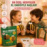 BakGelAl Hello Adorable Amigurumi Arı Yapım Kiti – 2 Adet BFF Kendin Yap Hobi Seti, Türkçe Anlatımlı - Görsel 6
