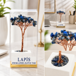 BakGelAl Doğal Lapis Lazuli Taşlı Yaşam Ağacı El Yapımı Dekoratif Masa Üstü Obje - Görsel 4