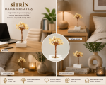Bak Gel Al Citrina Gold™ Sitrin Doğal Taş Ağaç | El Yapımı Dekoratif Masaüstü Objesi - Görsel 6