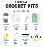 BakGelAl Amigurumi Kedi Yapım Kiti Başlangıç Seviyesi Tığ Örgü Seti Çocuk ve Yetişkin Hobi Seti - Görsel 8