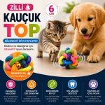 BakGelAl İnteraktif Zilli Kauçuk Kedi ve Köpek Oyun Topu 6 cm – Dayanıklı Çiğneme ve Diş Bakım Oyun - Görsel 4