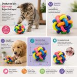BakGelAl İnteraktif Zilli Kauçuk Kedi ve Köpek Oyun Topu 6 cm – Dayanıklı Çiğneme ve Diş Bakım Oyun - Görsel 3