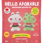BakGelAl Hello Adorable Amigurumi Kurbağa Yapım Kiti , Kendin Yap Hobi Seti, Türkçe Anlatımlı