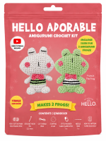 BakGelAl Hello Adorable Amigurumi Kurbağa Yapım Kiti , Kendin Yap Hobi Seti, Türkçe Anlatımlı