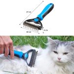 BakGelAl Plastik Saplı Metal Kedi Köpek Bakım Kıtık Tüy Topak Açıcı Tarak - Görsel 3