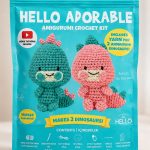 BakGelAl Hello Adorable Amigurumi Dinozor Yapım Kiti – 2 Adet Sevimli Dinozor BFF,  Türkçe Anlatımlı