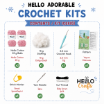 BakGelAl Hello Adorable Amigurumi Dinozor Yapım Kiti – 2 Adet Sevimli Dinozor BFF,  Türkçe Anlatımlı - Görsel 7