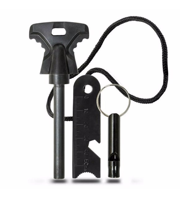 14ae89a805e62743d7a9d10d40b12e29-1.jpg BakGelAl Magnezyum Ateş Başlatıcı Düdüklü Çakmak Taşı Kamp Survival Bushcraft Ateş Yakıcı - Görsel 1