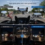 BakGelAl Geniş Açılı Motosiklet Kör Nokta Aynası, Güvenlik Aynası, Scooter, Touring, Adventure Uyuml - Görsel 3