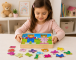 BakGelAl Ahşap Ayıcık Eşleştirme Yapbozu Montessori Eğitici Ahşap Puzzle Çocuk Zeka Gelişim Oyuncağı - Görsel 3