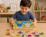 BakGelAl Ahşap Ayıcık Eşleştirme Yapbozu Montessori Eğitici Ahşap Puzzle Çocuk Zeka Gelişim Oyuncağı - Görsel 5