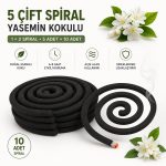 BakGelAl Sivrisinek Kovucu Spiral Tütsü Yasemin Kokulu 10 Adet (5 Çift), Haşere ve Sinek Kovucu Bahçe Balkon Teras Kamp Piknik İçin - Görsel 7