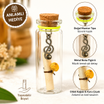 BakGelAl 3'lü Mini Cam Dilek Şişesi Seti  Mesaj Şişesi Romantik Hediyelik Dekoratif Cam Şişe