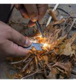 BakGelAl Magnezyum Ateş Başlatıcı Düdüklü Çakmak Taşı Kamp Survival Bushcraft Ateş Yakıcı - Görsel 4