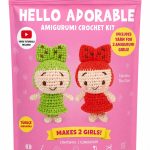 BakGelAl Hello Adorable Amigurumi Kız Bebek Yapım Kiti – 2'li BFF Kendin Yap Örgü Hobi Seti