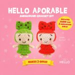 BakGelAl Hello Adorable Amigurumi Kız Bebek Yapım Kiti – 2'li BFF Kendin Yap Örgü Hobi Seti - Görsel 4
