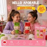BakGelAl Hello Adorable Amigurumi Kız Bebek Yapım Kiti – 2'li BFF Kendin Yap Örgü Hobi Seti - Görsel 6