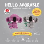 BakGelAl Hello Adorable Amigurumi Koala Yapım Kiti – 2 Sevimli Koala BFF Kendin Yap Hobi Seti - Görsel 4