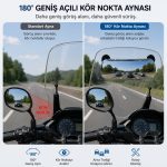 BakGelAl Geniş Açılı Motosiklet Kör Nokta Aynası, Güvenlik Aynası, Scooter, Touring, Adventure Uyuml - Görsel 2