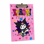 BakGelAl Sanrio Lisanslı Kuromi Sekreterlik A4 Boy Metal Klipsli Evrak Tutucu Yazı Altlığı Pembe - Renk: Pembe