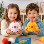 BakGelAl Hello Adorable Amigurumi Tavuk & Civciv Yapım Kiti – 2'li BFF Kendin Yap Hobi Seti - Görsel 5