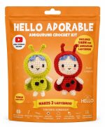 BakGelAl Hello Adorable Uğur Böceği Amigurumi Yapım Kiti, 2'li BFF Crochet Seti