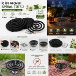 Yasemin Kokulu Sivrisinek Kovucu Spiral Tütsü 10 Adet (5 Çift) – Metal Stand Dahil, Bahçe, Balkon, Kamp ve Piknik İçin Uzun Süre Etkili Sinek Kovucu - Görsel 10