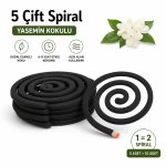 Yasemin Kokulu Sivrisinek Kovucu Spiral Tütsü 10 Adet (5 Çift) – Metal Stand Dahil, Bahçe, Balkon, Kamp ve Piknik İçin Uzun Süre Etkili Sinek Kovucu - Görsel 7