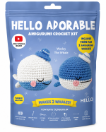 BakGelAl Hello Adorable Amigurumi Balina Yapım Kiti – 2 Adet BFF Sevimli Balina, Türkçe Anlatımlı