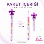 BakGelAl Barbie Yıldız Figürlü Geçmeli Silgili Kalem – Eğlenceli Kırtasiye Kalemi