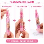 BakGelAl Lisanslı Barbie Kalp Uçlu Çevirmeli Kalem Silgi Kapaklı Okul Kırtasiye Ürünü - Görsel 4
