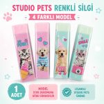 BakGelAl Studio Pets Lisanslı Renkli Silgi Kedi Köpek Desenli Okul Kırtasiye Silgisi 1 Adet