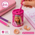 BakGelAl Lisanslı Barbie Metal Kalemtraş Hazneli Tekli Çocuk Okul Kırtasiye Kalem Açacağı - Görsel 4