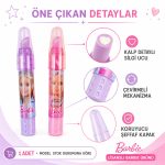 BakGelAl Lisanslı Barbie Kalp Uçlu Çevirmeli Kalem Silgi Kapaklı Okul Kırtasiye Ürünü - Görsel 5