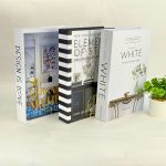 3 lü Kitap Görünümlü Dekoratif Kutu Seti, İskandinav Tarz Ev Dekorasyonu EDW