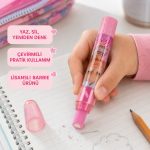 BakGelAl Lisanslı Barbie Kalp Uçlu Çevirmeli Kalem Silgi Kapaklı Okul Kırtasiye Ürünü - Görsel 6