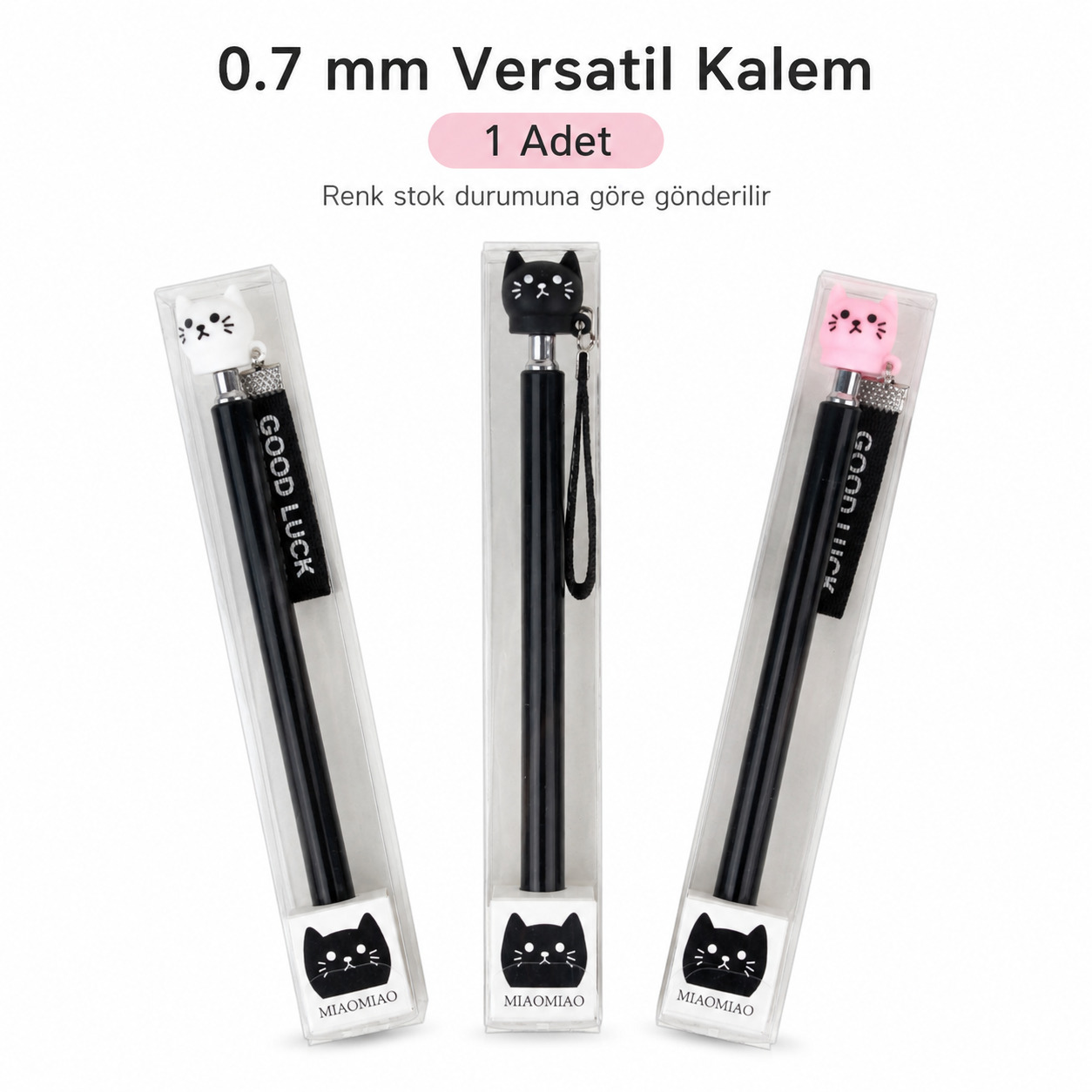 1cdaeb8d-d3ad-4fe5-8559-0fe1a7fe910a.jpeg BakGelAl Kedi Figürlü Versatil Kalem – Sevimli Tasarım 0.7 mm Mekanik Kurşun Kalem - Görsel 1