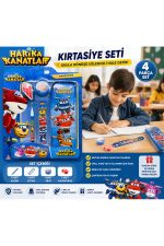 BalGelAl Harika Kanatlar 4 Parça Kırtasiye Seti | Kalem, Cetvel, Silgi ve Kalemtıraş | Çocuk Okul Seti - Görsel 2