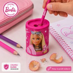 Barbie Lisanlı Kalemtıraş - Metal Kalemtıraş