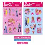 BakGelAl Barbie 3D Kabartmalı Sticker – Renkli Çıkartma Etiket Seti