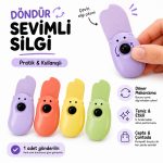BakGelAl Renkli Ayıcık Görünümlü Basmalı Silgi - Eğlenceli Kırtasiye Ürünü - Görsel 7