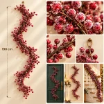 190 cm Kokina Kapı Süsü Garland (3 m Peri LED Hediyeli)