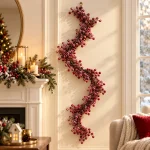 190 cm Kokina Kapı Süsü Garland (3 m Peri LED Hediyeli) - Görsel 6