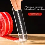 2 Metre Silikon Şeffaf Kenar Koruyucu Şerit – Masa Köşe Koruyucu Bant - Görsel 10