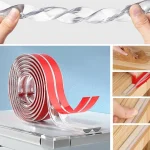 2 Metre Silikon Şeffaf Kenar Koruyucu Şerit – Masa Köşe Koruyucu Bant - Görsel 3