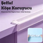 2 Metre Silikon Şeffaf Kenar Koruyucu Şerit – Masa Köşe Koruyucu Bant - Görsel 8